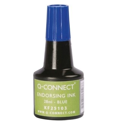 Balenie modrého atramentu na pečiatky Q-CONNECT 28 ml pre vankúše