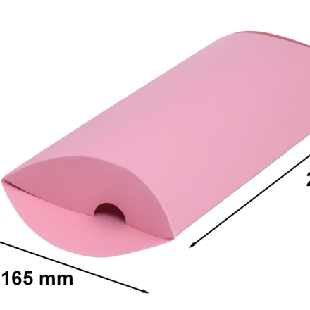 Box dekoratívny vankúš 250x165x50 mm ružový prášok L na darček