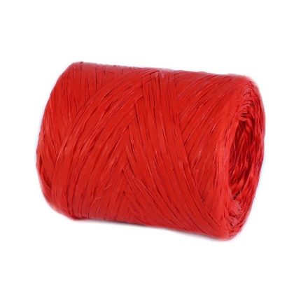 Červený syntetický útes 1 cm x 200 m ozdobná stužka pre kytice