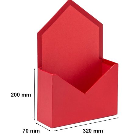Box obálka pre kvety a červené darčeky 20 x 7 x 32 cm 1 ks