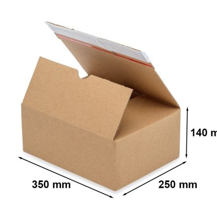 Kartónový elektronický obchod, hnedá škatuľa 350x250x140 mm F703