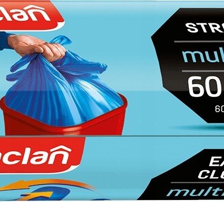 Paclan M-top vrecia na odpadky 60l – 24 ks modrá, trvanlivá