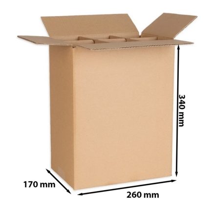 Papierová lepenka 260x170x340 mm (v angličtine) 6 Fľaše z krovu EB 585