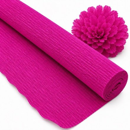 Taliansky krep 180 g/m2 fuxia 50x250 cm Hrubý dekoratívny papier