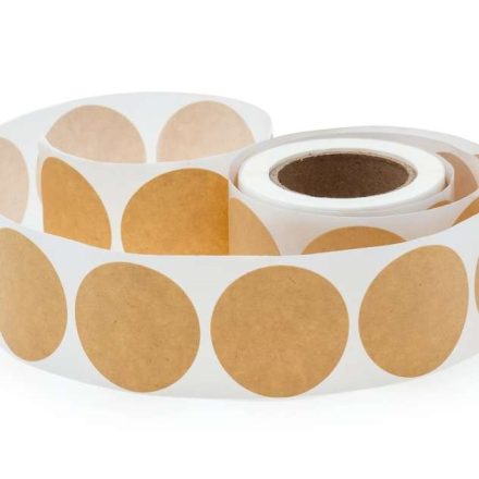 Okrúhle nálepky EKO Samolepiace svetlé sulfátové fi 40 mm 250 ks