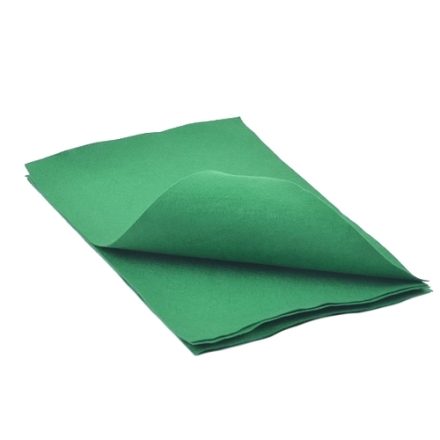 Ozdobný plstený zelený pre remeselník 200 x 300 mm, 5 listy
