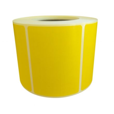 Žlté samolepiace termálne štítky 60x40 mm - 500 kusy na kolieskach