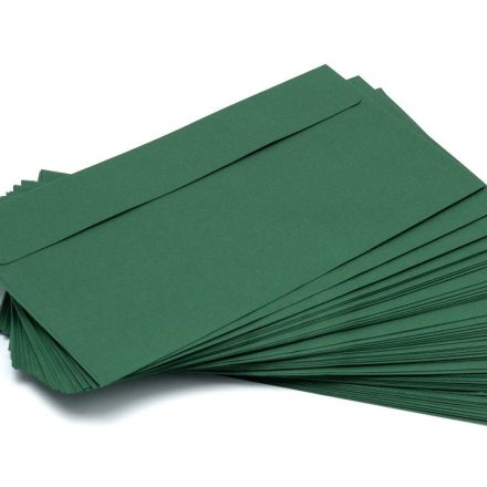 Okrasné obálky DL HK zelená x-10 Samolepiace 120 g/m2, 50 ks