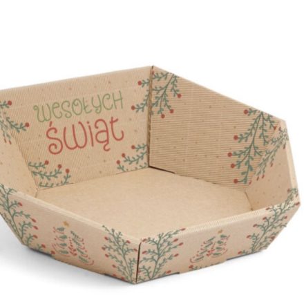 Vianočný zásobník Veselé Vianoce 305x260x130 gift kôš 10 ks