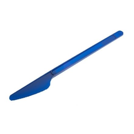 Modré jednorazové cateringové nože 16,5 cm 2,20 g, 20 ks