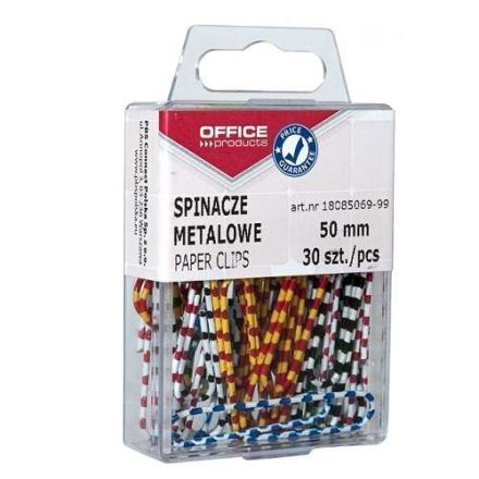 Zebra natieraná kovovými sponami z kancelárskeho papiera 50 mm Farebné 30 ks