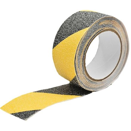 Výstražná protišmyková páska BHP 50 mm x 5 m žlto-čierny