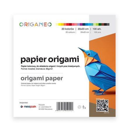 Papier na origami ORIGANEO 20x20 cm zmes farieb 100 listy 80 g/m2