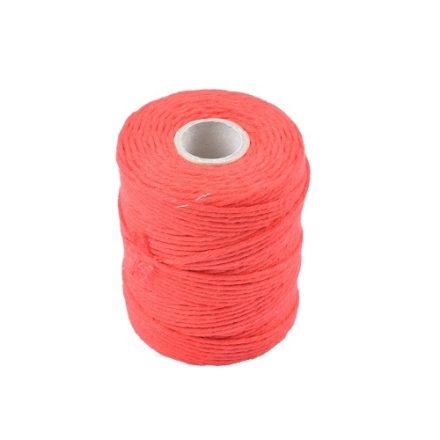 Červený bavlnený kábel 2 mm 350 m 500 g na balenie a zdobenie