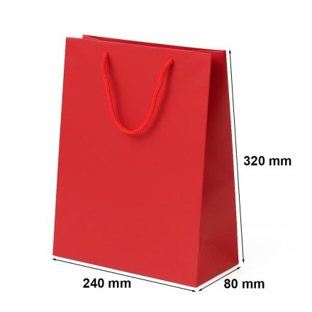 Papierové tašky na červené darčeky 240x80x320 170 g/m2