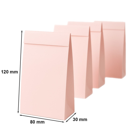 Kartónová obálka predĺžená C7 80x120x30 mm ružové 220 g 10 ks