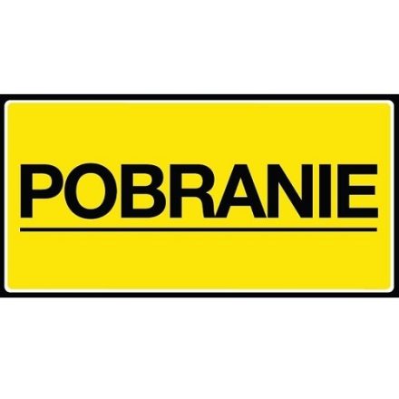 Nálepka POBRANIE samolepiaci štítok 100x50mm 100ks na kolieskach