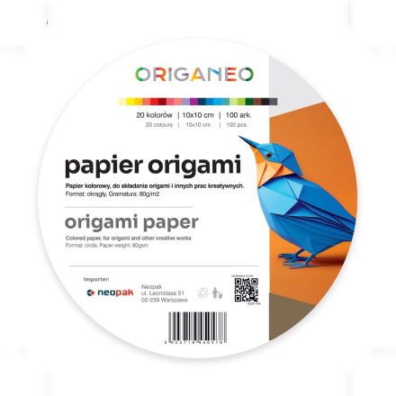 Papierové kolieska pre origami ORIGANEO zmes farieb 10 cm 100 ks