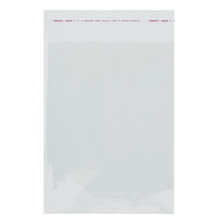 Celofánové tašky s lepidlom 10x30+2,5cm 100ks