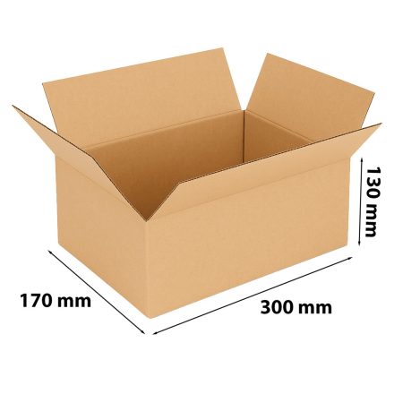 Škatuľka na klapky na prepravu 300x170x130 mm InPost Gibarit B hnedá
