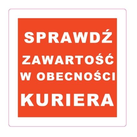 Informačné nálepky Kontrola kuriérom 100x50 mm 100 ks