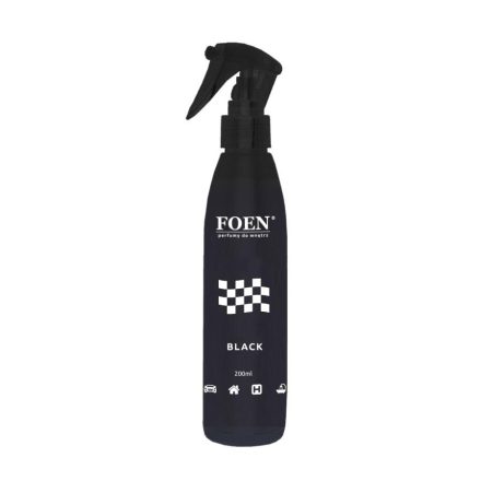 Foen Black Parfume 200 ml s atomizerom, vôňou pre balíky, autá a interiéry