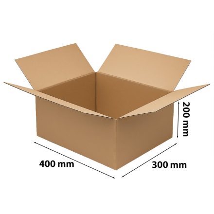Škatuľka s paletovými klapkami 400x300x200 mm, box hnedý Gibarit C