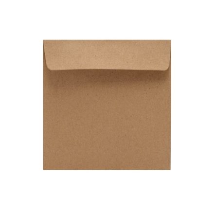 K4 štvorcové dekoratívne obálky HK hnedá 120g 50 ks 165x165 mm
