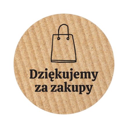 Kolové nálepky Kraft Ďakujeme za nákupy 35 mm 200 vzor ks 2