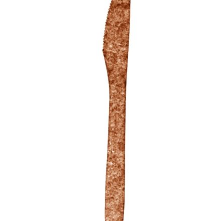 Jednorázový nôž z drevných vlákien 17 cm, hnedá, 80 ks