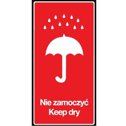Samolepiace výstražné štítky NIE Mokré 100x50mm 100 ks