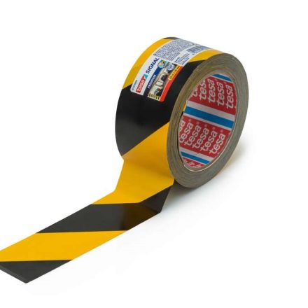 Varovná páska TESA PVC 50 mm x 66 m žlto-čierny samolepiaci