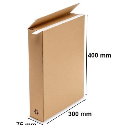 Kartónová krabica, módna krabica 300x75x400 mm s lepiacim pásom