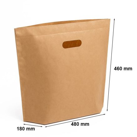 Stravovacie papierové vrecko s dnom 480x180x460 mm 90 gsm