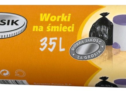 Odpadové vaky HD čierna 35 l 50 ks GROSIK v košíku