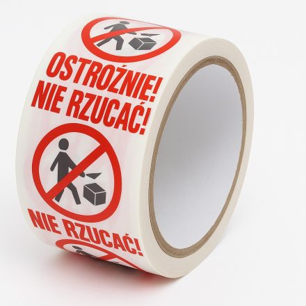 Výstražná obalová páska TROUBLE tlač NIE DECLARE 48mm/66m