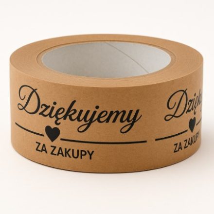 Papierová páska Kraft Ďakujeme za nákup 48mm/50m hnedá