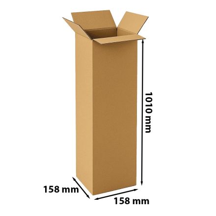 Kartónová klapka podlhovastá kartónová škatuľa 158x158x1010 mm hnedá