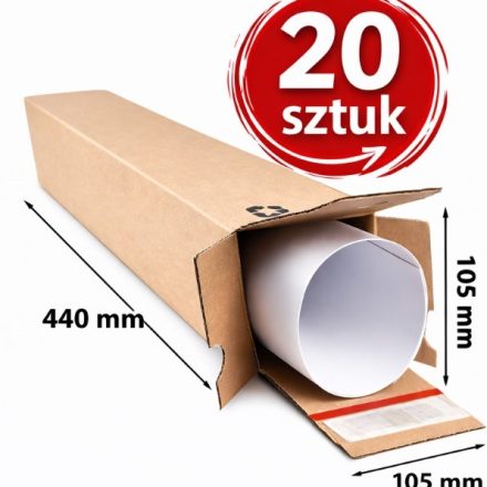 Skriňa s rúrami 105x105x440mm Pohľadnica pre plagáty 20 ks