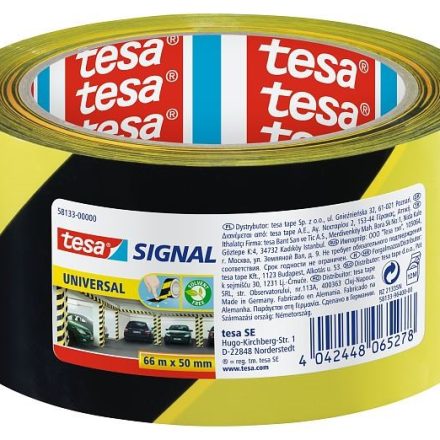 Výstražná páska 66m:50mm, žltá a čierna
