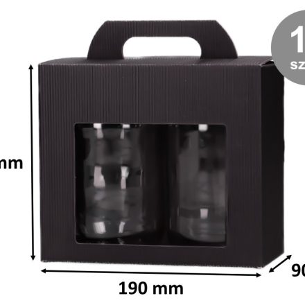 Kartónové škatule zapnuté 2 poháre 0,9l 190x90x160mm 10ks