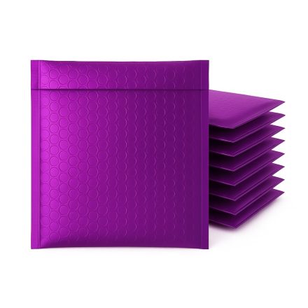 Kovová bublinová obálka 165x165 mm fialové balenie 100 ks