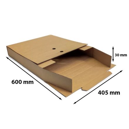 Kartónový módny súbor veľký pre hnedé dokumenty 600x405x30/30 mm
