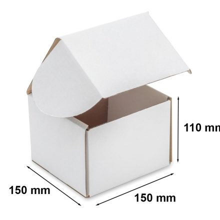 Kartónová hraničná škatuľa 150x150x110 mm F427 biela