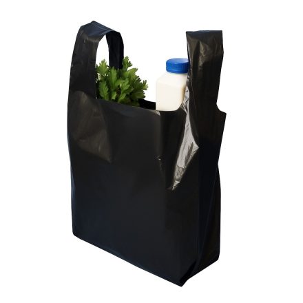 Fóliová reklama LDPE na nákupy 30x55 cm čierna, balenie 50 ks