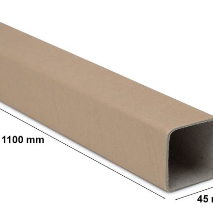 Trubica štvorcovej krabice B0, 45 mm x 1100 mm, múr 2,5 mm