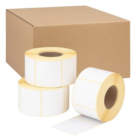Samolepiace tepelné štítky 80x50 mm biela - 36 000 ks
