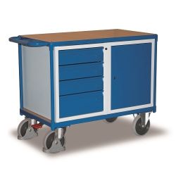 Kovový dielenský vozík so zásuvkami na náradie SW-600.698 500 kg