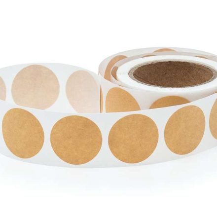 Okrúhle nálepky EKO sulfátový papier svetlo fi 25 mm Samolepiace 250 ks