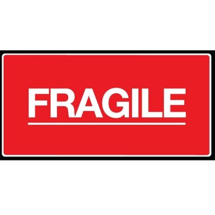 Nálepky FRAGILE výstražné štítky 100x50 mm 100 valcové ks